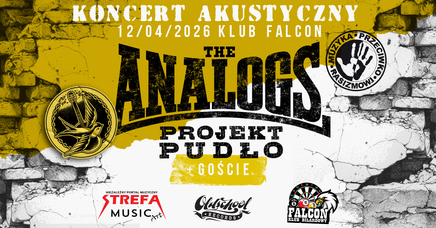 The Analogs akustycznie w klubie Falcon. Projekt Pudło zagra w Warszawie